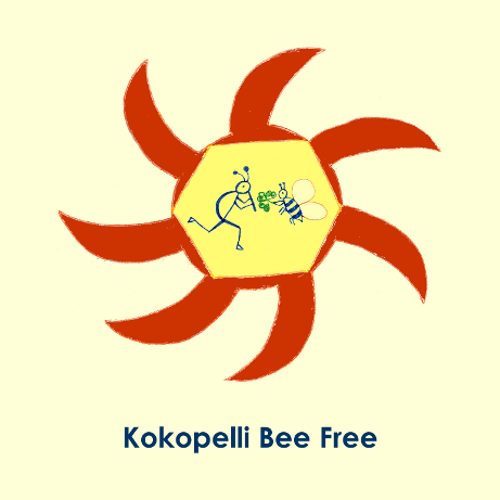 Kokopelli Bee Free Logo © Stefanie Neumann - All Rights Reserved.